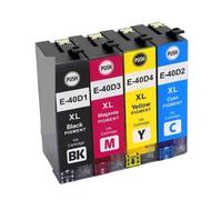GHJtRs Cartouche d'encre à Jet d'encre Compatible T40D1 T40D2 T40D3 T40D4, Compatible avec série SureColor SC-T3100 SC-T5100 SC-T2100(T40D1-4 1SET)