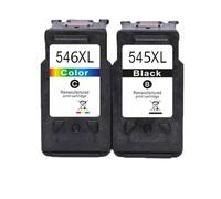 GHJtRs Cartouche d'encre Compatible 545XL 546XL 545 XL 546 XL Compatible avec PG545 CL546 PG-545 MG3050 2550 2450 2550S 2950 MX495(1 BK 1 Color)