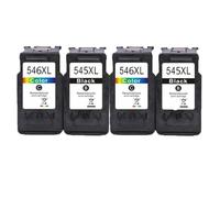 GHJtRs Cartouche d'encre Compatible 545XL 546XL 545 XL 546 XL Compatible avec PG545 CL546 PG-545 MG3050 2550 2450 2550S 2950 MX495(2 BK 2 Color)
