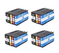 GHJtRs Cartouche d'encre Compatible avec 952 953 954 952xl 953xl 954xl 955xl 955 7720 8734 8735 8736 8740 8743 8744 8745 8746 et Autres imprimeurs similaires(4set)