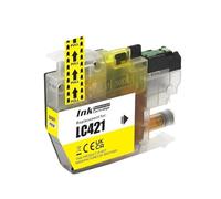 GHJtRs Cartouche d'encre LC421 Compatible avec Les imprimantes DCP-J1050DW MFC-J1010DW DCP-J1140DW(1 PCS Yellow)