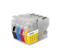 GHJtRs Cartouche d'encre Rechargeable LC401 LC401XL, avec Puce, Compatible avec Les imprimantes MFC-J1010DW MFC-J1012DW MFC-J1170DW(LC401)