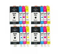 GHJtRs Cartouches d'encre compatibles 920XL, 8 Paquets, Compatible avec imprimantes OfficeJet 6000 6500 6500A 7000 7500 7500A, avec Puce(4SET)