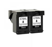 GHJtRs Cartouilles à Encre 678xl compatibles avec 678 Compatible avec Deskjet 2515 3515 1018 1518 2548 3548 4518 2648 Remplacement des imprimantes Compatible avec 678 Cartouches(2 Black)