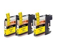GHJtRs Cartridge à l'encre à Jet d'encre Compatible LC505 LC509 505 LC509XXL 505XXL Compatible avec DCP-J100 DCP-J105 MFC-J200(3PCS Yellow)
