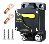 GHJtRs Disjoncteur Marin réinitialisable avec Bouton de Commutation de réinitialisation Manuelle pour Bateau à la traîne RV Yacht 12V 48V DC