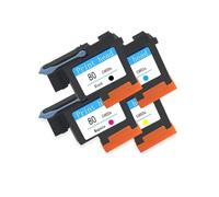 GHJtRs Ensemble de têtes d'impression et de Cartouches compatibles C4820A C4821A C4822A C4823A, Compatible avec Solutions d'impression d'encre HP80 1000 1050c 1055(1BK 1C 1M 1Y)