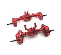 GHJtRs FMS - axe de Portail en métal, essieu Avant et arrière Complet, pièces de Mise à Niveau, Accessoires compatibles avec Les Voitures RC 1/24(Front Rear Red)