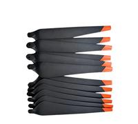 GHJtRs Hélices 3820 en fibre de carbone CW CCW compatibles avec D Agras T30 compatibles avec pince à pagaie en caoutchouc noir et blanc (kit complet)