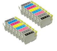 GHJtRs Jeu de Cartouches d'encre compatibles Compatible avec imprimante T0341, T0342, T0343, T0344, T0345, T0346, T0347, T0348, Compatible avec Stylet Photo 2100, 2200(2 Sets)