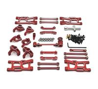 GHJtRs Kit de Mise à Niveau et de Modification en métal Compatible Compatible avec Les Voitures RC 1/14 1/12 similaires aux pièces du modèle C8803 RIaarIo(Red)