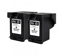 GHJtRs La Cartouche à Encre 901xl Compatible pour Les imprimantes Fonctionne avec Le 901 OfficeJet 4500 J4580 J4550 J4540 4500 J4680 J4524 J4535 J4585(2 Black)