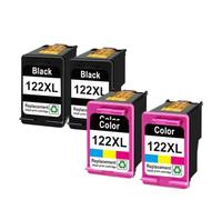 GHJtRs La Cartouche à Encre de Couleur de Couleur rémanenfacturée Compatible 122 XL 122xl Color(122xl 2bk 2C)