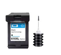 GHJtRs La Cartouche à Encre Rechargeable Compatible Fonctionne avec 61 61xl 61xxl Compatible avec Deskjet 2546 2547 2548 2549 3000 3050 305a 3051a 3052a 3054 Printers(HP61XXL BK)