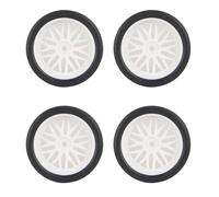 GHJtRs Pneus à dérive Dure de 33mm, 4 pièces, Compatible avec Voitures RC 1/18, compatibles avec AE86 A86 LD1801 LD1802 LD1803 LD1804 A01 A02, pièces de Mise à Niveau similaires(LA0046 White(Soft))