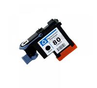 GHJtRs Tête d'impression C4820A C4821A C4822A C4823A, Compatible avec HP80 Designjet 1000 1050C 1055, Jeu de Cartouches d'encre(1 Black)