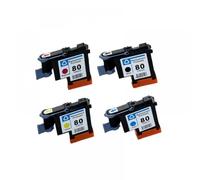 GHJtRs Tête d'impression C4820A C4821A C4822A C4823A, Compatible avec HP80 Designjet 1000 1050C 1055, Jeu de Cartouches d'encre(1BK 1C 1Y 1M)