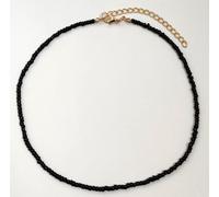 GHJYU Collier Pierre Naturelle, Collier De Perles De Rocaille Noir Naturel Minuscule Reiki Chakra Collier Chaîne Délicate Yoga Méditation Bijoux Cadeau À La Mode pour Fille Femmes Hommes