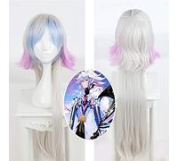 GHK 100cm Long FGO Fate Grand Ordre Cosplay Perruque Serviteur Roulette Merlin Synthétique Cheveux