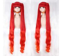 GHK 120 cm Arena Of Valor 5 contre 5 Arena Jeu Angela Rouge Orange Perruque Ombre Cosplay Costume Synthétique Cheveux Halloween Costume Perruques Pour Les Femmes