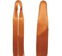GHK 150 cm Hétéro Super Long Anime Cosplay Perruque Avec Une Frange Synthétique Cheveux Noir Bleu Pourpre Rouge Orange Blanc Perruques Pour Les Femmes Rose Net orange