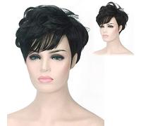 GHK 2018 Lolita Harajuku Perruque Ombre Court Noir Blonde Marron Résistant À La Chaleur Synthétique Cheveux Anime Cosplay Party Perruques Pour Les Femmes Noir