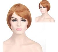 GHK 2018 Lolita Harajuku Perruque Ombre Courte Noir Blonde Marron Résistant À La Chaleur Synthétique Cheveux Anime Cosplay Parti Perruques Pour Les Femmes brun