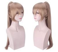 GHK 2019 Brun Blonde Longue Straigt Cosplay Perruque Anime Jeu Azur Lane Femmes Perruques Synthétiques Résistantes À La Chaleur Avec Griffe Queue De Cheval