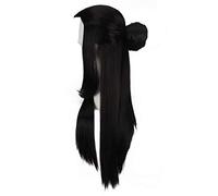 GHK 2019 nouvelle queue de cheval de l'amour éternel longue perruque Cosplay noir ancien costume perruques de cheveux synthétiques pour le parti noir 2