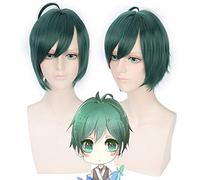 GHK 30 cm 5v5 Arena Jeu Vert Perruque Anime Homme Synthétique Cheveux Moelleux Halloween Costume Cosplay Perruques Haute Température Fibre