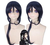 GHK 30 pouces Yatogami Kuroh Long Bleu Foncé Perruque Cosplay Hommes Synthétique Anime Cheveux K RETOUR DES ROIS Halloween Costume Perruques Pour La Fête