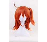 GHK 40 cm Grand Ordre Fujimaru Ritsuka Court Orange Perruque Cosplay Perruques Cheveux Synthétiques Avec Queue De Cheval Pour Halloween Costume Party