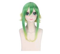 GHK 40 cm Vocaloid Gumi Fluffy Cosplay Perruque Vert Jaune Ombre Perruques Cheveux Pour Femmes Résistant À La Chaleur Synthétique Fibre Synthétique 4 Modèles green ombre