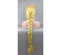 GHK Adulte Emmêlé Cosplay Perruque Princesse Rapunzel Longues Tresses Blonde Cheveux Synthétiques