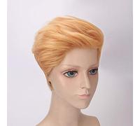 GHK Anime Cosplay Perruque Courte Or Orange Président Donald Synthétique Cheveux Atout Perruques Pour Hommes Haute Température Fibre