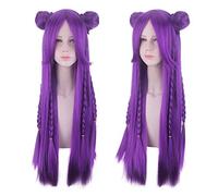 GHK Anime Game League of Legends LOL Kaisa Cosplay Perruques Pour Femmes 80 cm Long Pourpre KDA Tressage Synthétique Cheveux Perucas Perruque Cosplay
