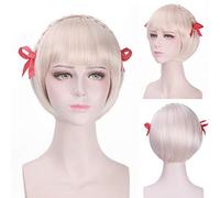 GHK Anime Jeu Onmyoji Blonde Courte Bob Perruques Pour Les Femmes Synthétique Tressage Cheveux Halloween Costume Partie Jouer Cosplay Perruque