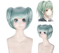 GHK Assassination En Classe Kayano Kaede Court Vert Queue De Cheval Perruque Cosplay Costume Synthétique Cheveux Halloween Costume Partie Play Perruques