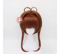 GHK Biamoxer Card Captor Sakura Carte Clair Kinomoto Sakura Blonde Marron Cosplay Perruque Perruque Perruque Cosplay Perruque Complète CAP Blanc
