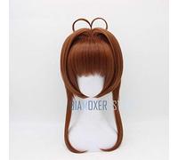 GHK Biamoxer Card Captor Sakura Kinomoto Sakura Brun Court Straight Bangs Bob Anime Cosplay Perruque Femmes Filles Fête Perruques sakura 1