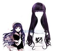GHK Biamoxer Cardcaptor Sakura Carte Clear Card Captor Sakura Tomoyo Daidouji Longue Ondulé Violet Perruque Cosplay Perruque Femmes Parti Perruques