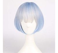 GHK Biamoxer couleur pure REM perruque cosplay ou RAM perruques cosplay Re: Zéro à partir de la vie dans un autre monde Costume play Costumes d'Halloween Rem