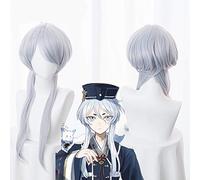 GHK Bleu Droit Hakusan Yoshimitsu Lumière Cos Perruque Résistant À La Chaleur Synthétique Synthétique Cosplay Cheveux Touken Ranbu En Ligne Cosplay Perruque