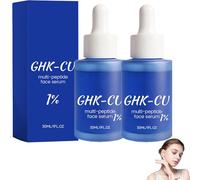 Ghk-Cu Sérum de peptide de cuivre pour le visage, sérum multi-peptides pour le visage, anti-âge, hydratant et raffermissant, réduit les ridules, améliore l'élasticité de la peau, 30 ml (2)