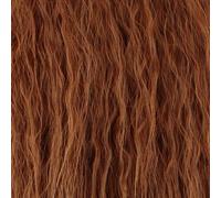 GHK Fluffy Rouge Rose Blanc Orange Vert Blonde Brun Perruque Frisée Synthétique Cheveux Anime Cosplay Halloween Costume Parti Perruques Pour Les Femmes brun
