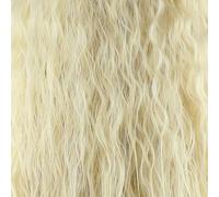 GHK Fluffy Rouge Rose Blanc Orange Vert Blonde Brun Perruque Frisée Synthétique Cheveux Anime Cosplay Halloween Costume Parti Perruques Pour Les Femmes blonde