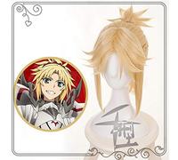 GHK Grand Ordre Mordred D'or Blonde Queue De Cheval Perruque Cosplay Costume Synthétique Cheveux Halloween Partie Jouer Jeu Perruques