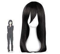 GHK Haikyuu !! Club de volley-ball Karasuno Lycée Kiyoko Shimizu Cosplay Perruques 45cm Long Noir Résistant À La Chaleur Cosplay Costume Perruque