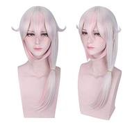GHK Honkai Impact 3 Perruque Cosplay Bronya Zaychik Kiana Kaslana Fuka Yae Sakura Thérésa Apocalypse Tressage Ponytails Longs Faux Mélange De Cheveux silver pink
