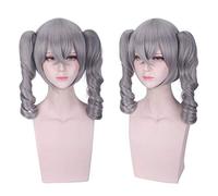 GHK Honkai Impact 3 Perruque Cosplay Bronya Zaychik Kiana Kaslana Fuka Yae Sakura Theresa Apocalypse Tressage Ponytails Longs Faux Cheveux gris foncé